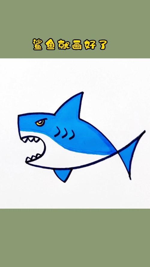 鲨鱼怎么画简笔画
